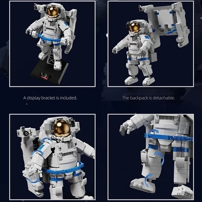 Creator Raumstation Astronaut Figuren Bausteine MOC Wissenschaft Spaceman 3D Modell Bau Bildung Spielzeug Für Kinder Geschenke 220715