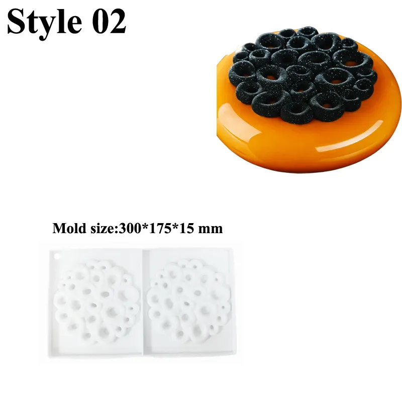 SHENHONG Moule De Cuisson Pour Gâteau Partie Dessert Moules En Silicone Ustensile De Cuisine Mousse Ronde Ustensiles De Cuisson Ensemble Pâtisserie Décoration Outils 220601