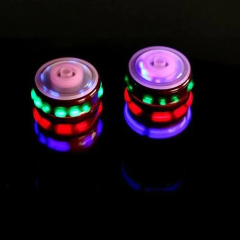 Muziek gyro pegtop spinnen top brinquedo grappige kinderen speelgoed klassieke ufo gyroscoop laser kleur flash led lichtjaren cadeau 220725