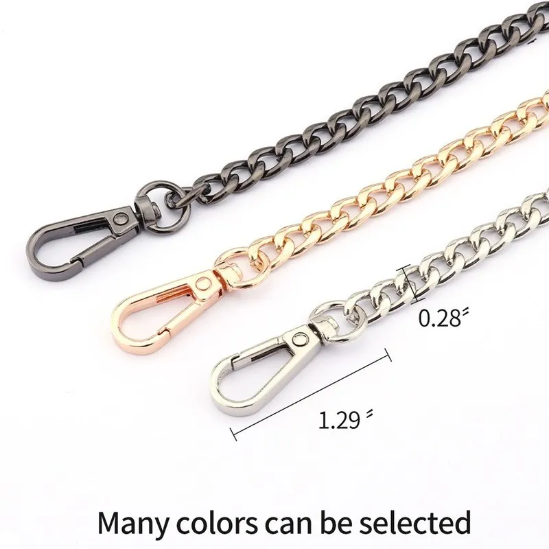 Sac multicolore chaîne accessoires or femmes s épaule métal sangle bandoulière pièces ceinture pour sacs 220620