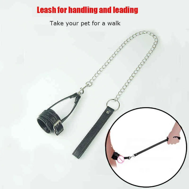 NXY Cockrings Cbt Ballen Op Leash Leer Cock Ring Vertragingen Ejaculatie Cockring Bal Brancard Bdsm Sex Toys Voor Mannen 03318920459