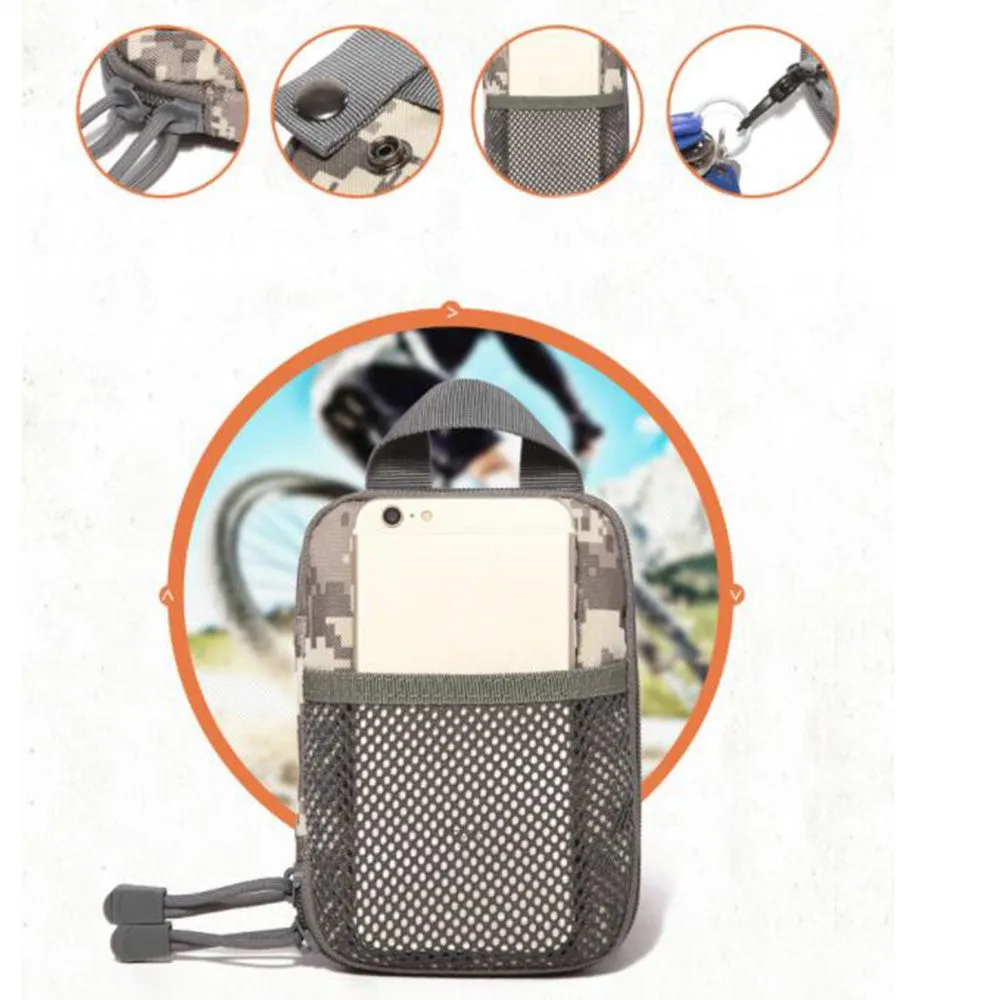 Backpacking Packs 600D Nylon Tactical Bag Outdoor Molle Vita Marsupio Phone Pouch Belt EDC Gear Borsa da caccia Gadget Borse