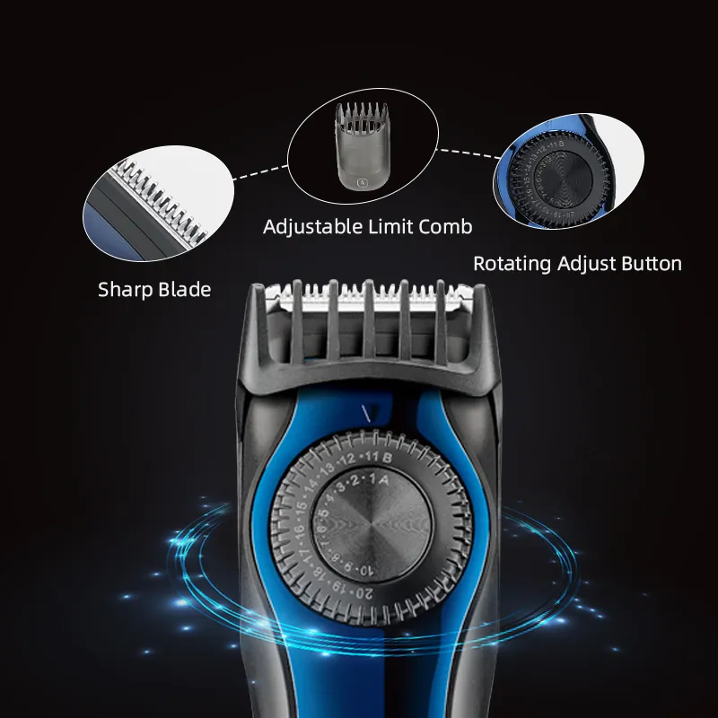 Razor LCD ekran Güçlü düzeltici kesme makinesi berber saç kesimi profesyonel saç kesme makinesi şarj edilebilir 220712