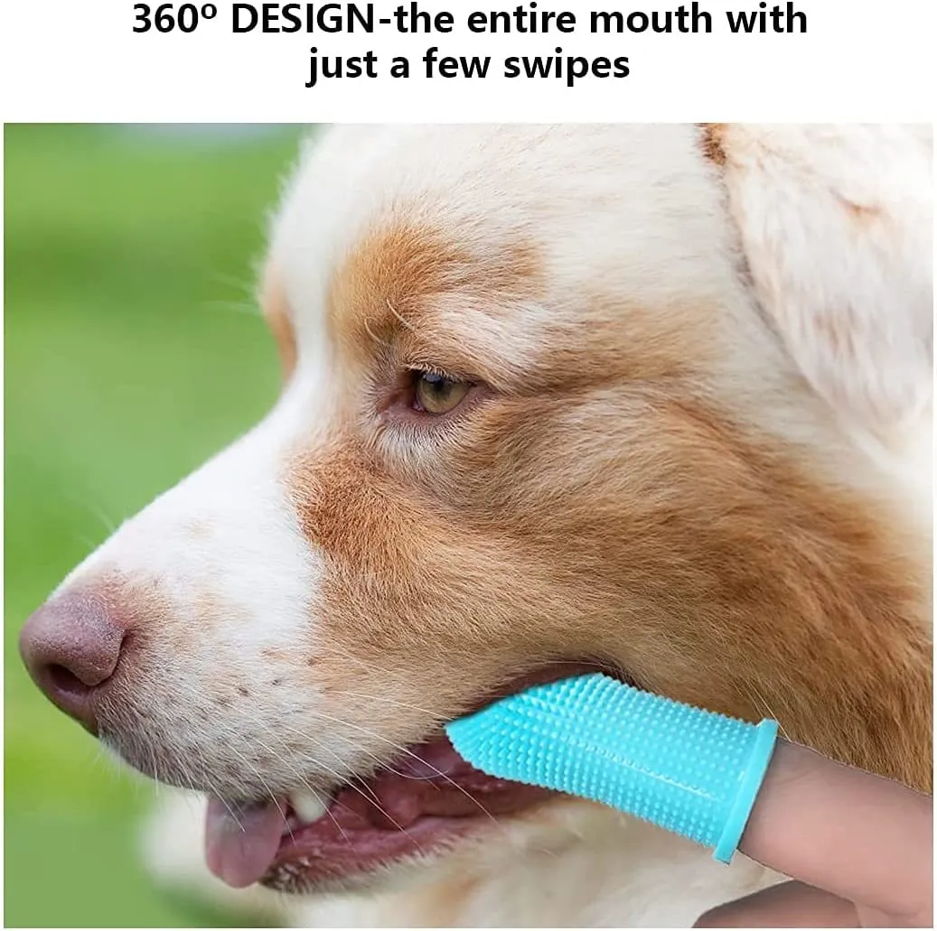 Cat Grooming Super soft dog pet finger toothbrush teeth cleaning bad breath care non toxic silicone tool cat cleaning supplies