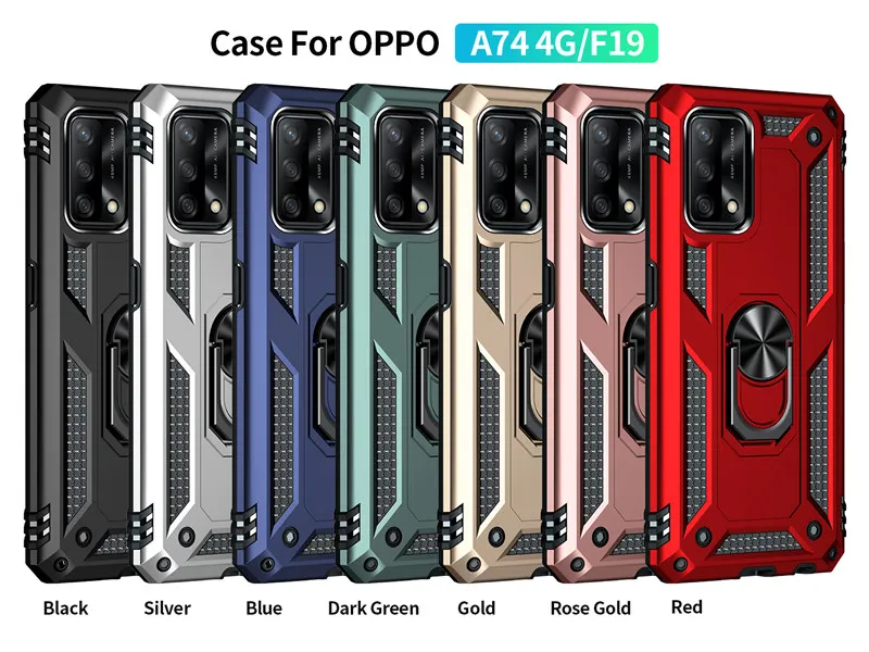 Shockproof Case for OPPO A 74 4G 2021 Magnet Car Holder Bumper Back Funda for OPPO A54 A74 5G Case OPPO A94 A 53 15 54 S Cover9158541