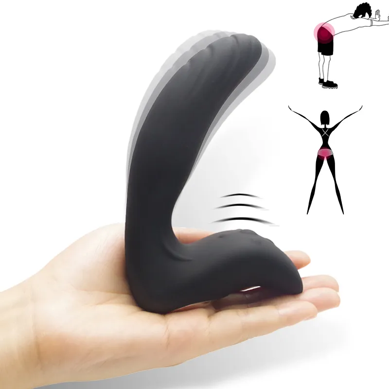 Silikon G Spot Anal Butt Plug Vibrator 10 Speed ​​Prostate Massage Anus Clitoris Stimulation Plugs Sexiga leksaker för män