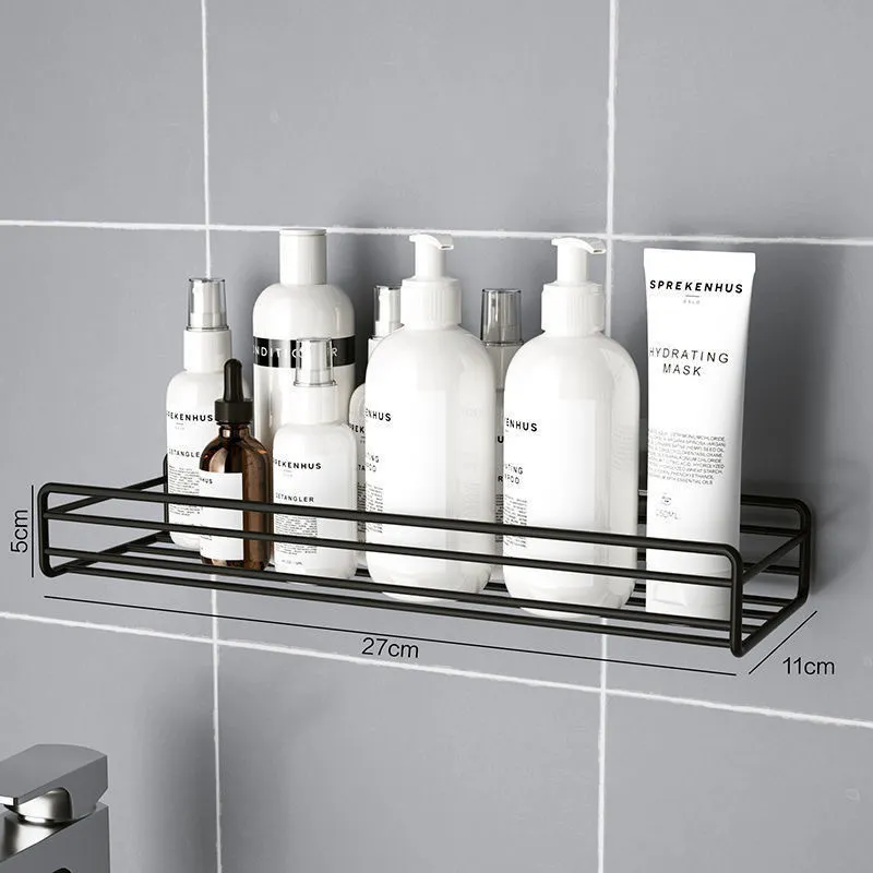Estante de montaje en pared para ducha, soporte para champú con ventosa, sin perforación, almacenamiento de cocina, accesorios de baño 220812