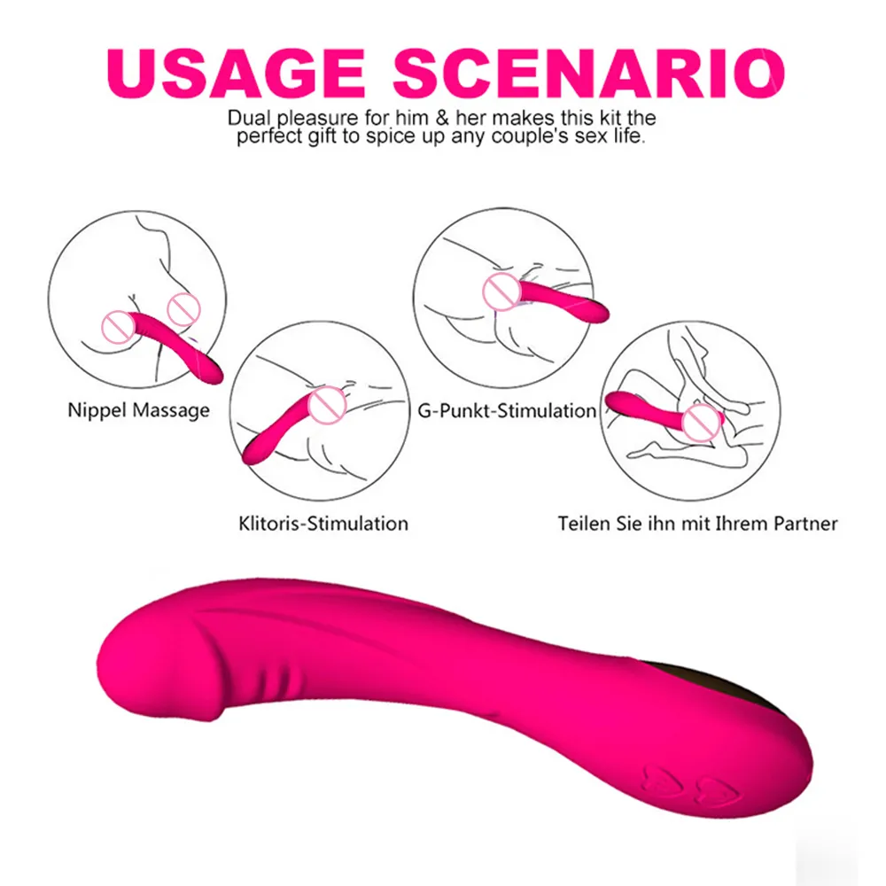 Dildo-Vibrator für Frau, realistischer Penis, vibrierender weiblicher Masturbator, weich, sexy Spielzeug für Erwachsene, G-Punkt-Massagegerät, 12 Geschwindigkeiten