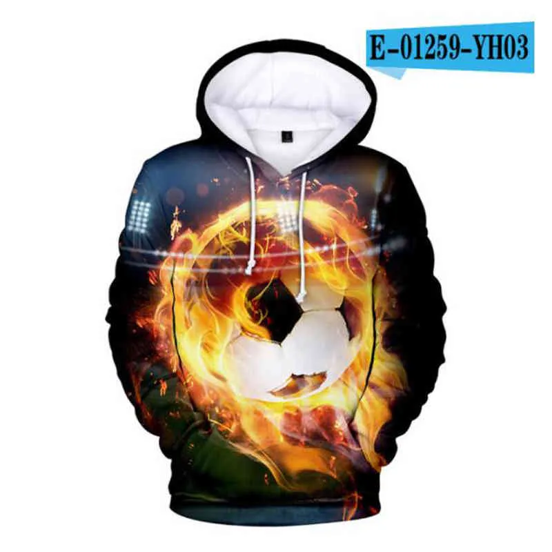 Soccer Football 3d Print Oversized Women/men Hoodie Sweatshirt Boy/girl Streetwear Hip Hop Pullover Hooded Jacket Male Tracksuit