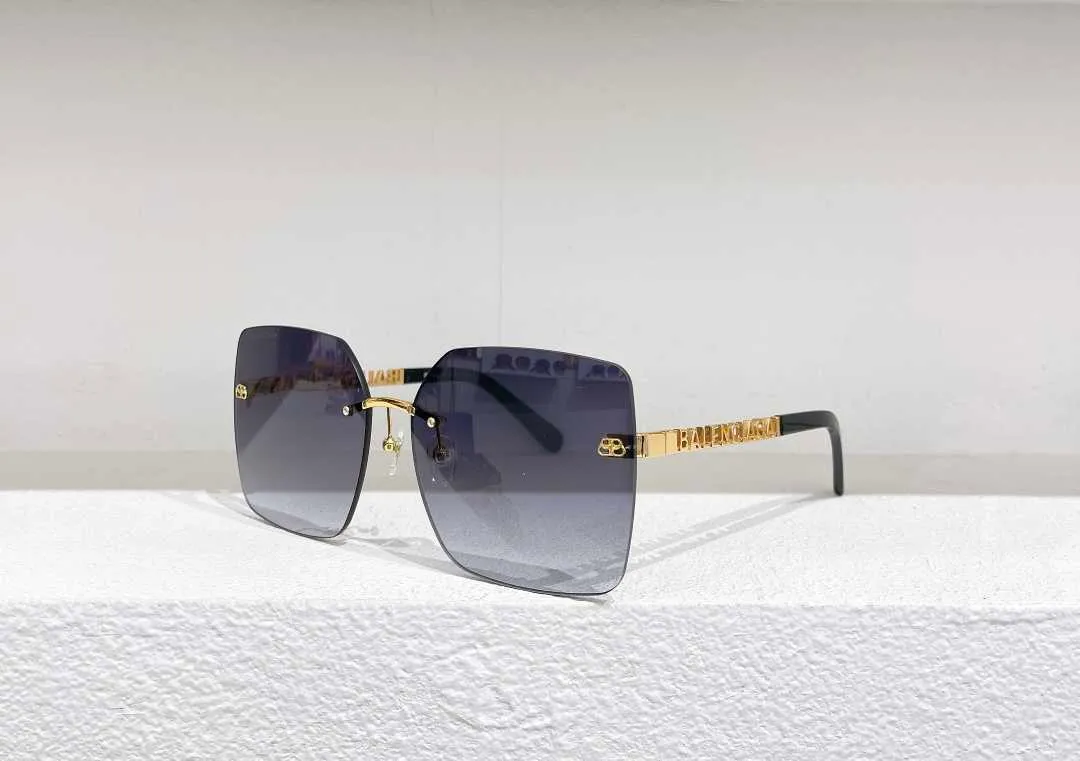 Bajia Fashion Classes Double B Boundless Large Square Plain Mirror Paris Street Shooting Sunglasses