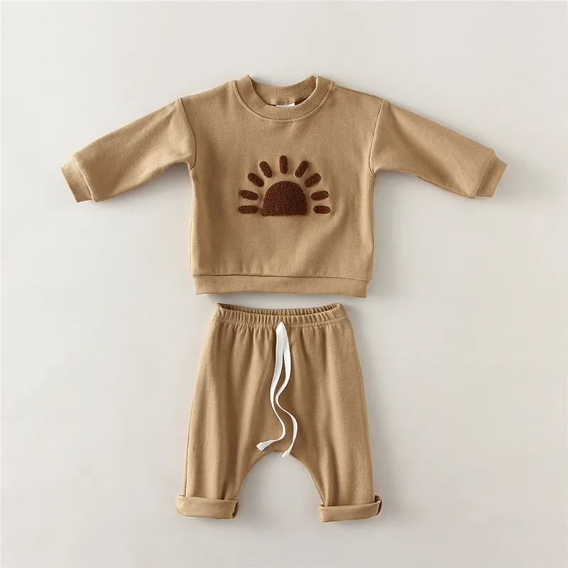 Fashion Baby Clothes Set Spring Toddler Baby Boy Girl Casual Tops Sweater + Loose Trouser born Baby Boy Clothing Outfits 220509