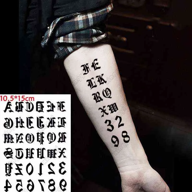 NXY Tillfällig tatuering Vattentät Klistermärke Handmålad Kall Mörk Skull Ansikte Art Vattenöverföring Fake Tatoo Flash Tatto för män Kvinnor 0330