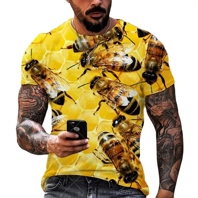 EST Menwomen 3D Print T Рубашки хорошего качества модная дышащая комфортная пчела улица с коротким рукавом, топы с коротким рукавом, Tees 6xl 220607