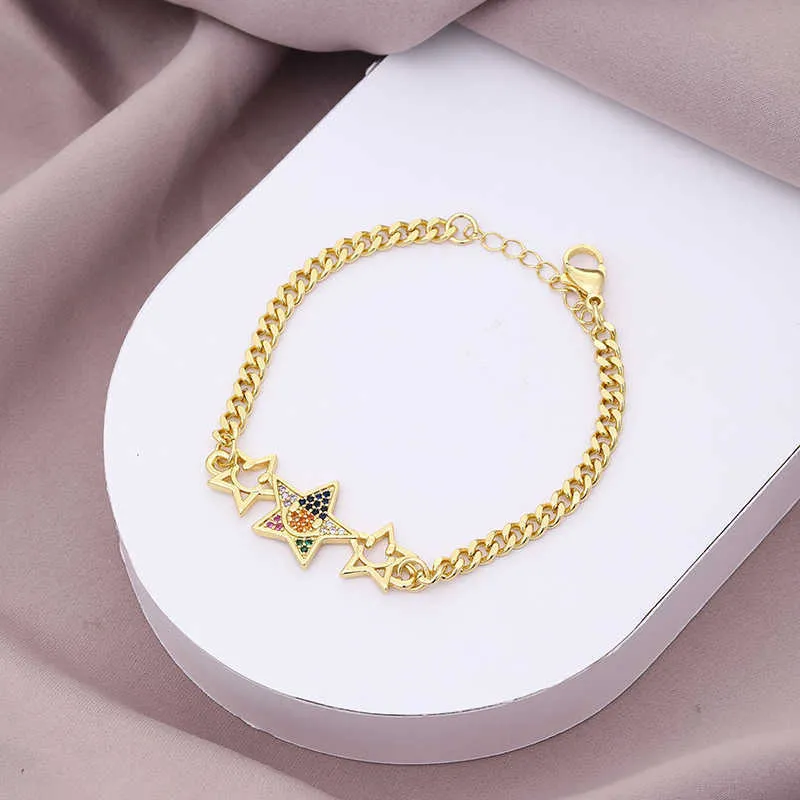 Bracciale femminile a pendente zircone intarsiate semplice intarsio in coppato in rame braccialette oro vera braccialetto