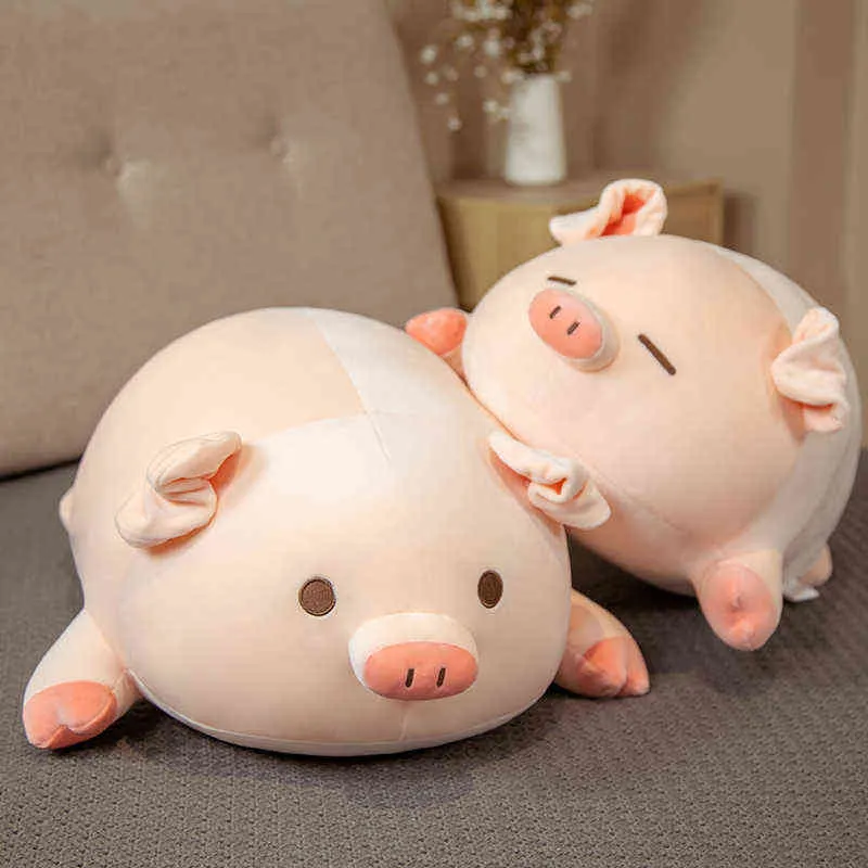 Pc Cm Squishy Pig Stuffed Doll Lying Plush Piggy Toy Animal Soft Plushie Pillow For Children baby Comforting Birthday Gift J220704