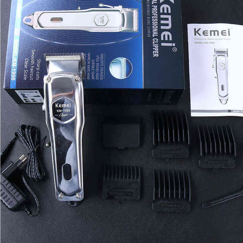 Kemei KM1998 Hair Premium Hair Clipper Men Pro version 2000mah Batterie Super Light Super Strong Super Siest Barber Shop H4077320