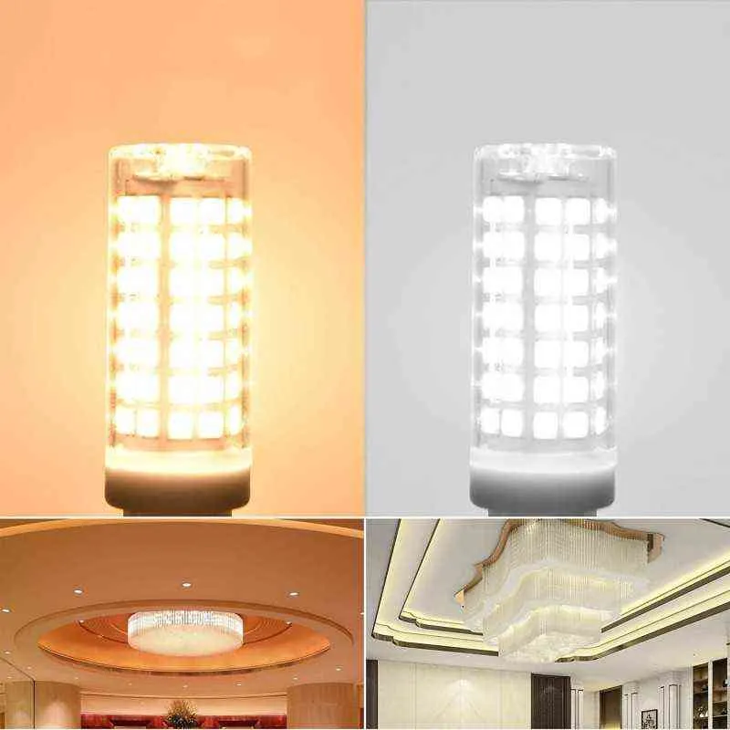Brightest G9 LED Lamp AC220V 5W 7W 9W 12W Ceramic SMD2835 LED Bulb Warm/Cool White Spotlight replace Halogen light H220428