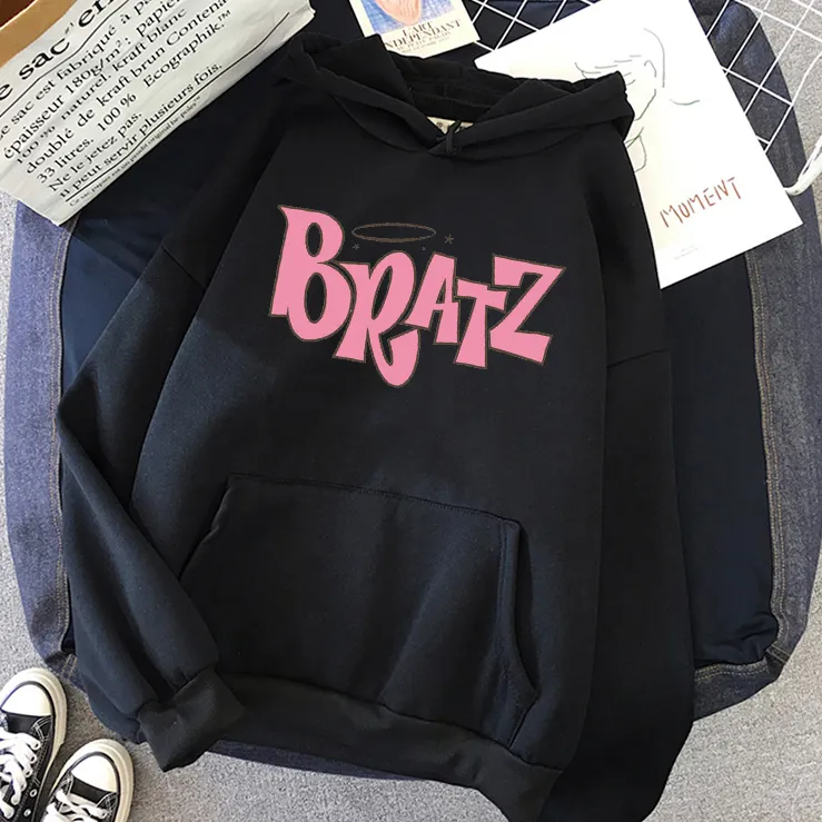 Sweats à capuche pour femmes Sweatshirts Harajuku Automne Hiver Lettre Bratz Sweat à capuche Femmes Hommes Casual Étudiant Mode À Capuche À Manches Longues Unisexe 220830