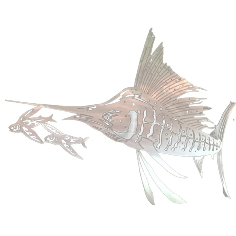 Металлическая морская рыба Украшение на стене кованого железа