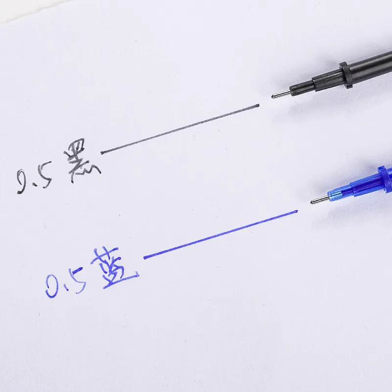 05mm effaçable stylo ensemble bleu noir encre Gel stylo effaçable tige de recharge lavable poignée SchoolOffice écriture papeterie Gel encre stylo 220714