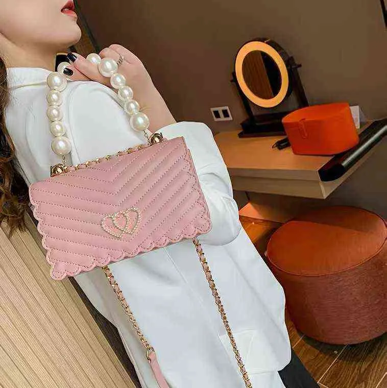 HBP Women's Evening Bag Valentine's Day's Ladies 'Crossbody Bag Lady Pink Pearl Counder Bag 220802