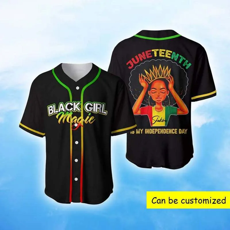 Garota negra Costom You Nome Baseball Jersey Camisa 3D Men S Casual S Hip Hop Tops 220712