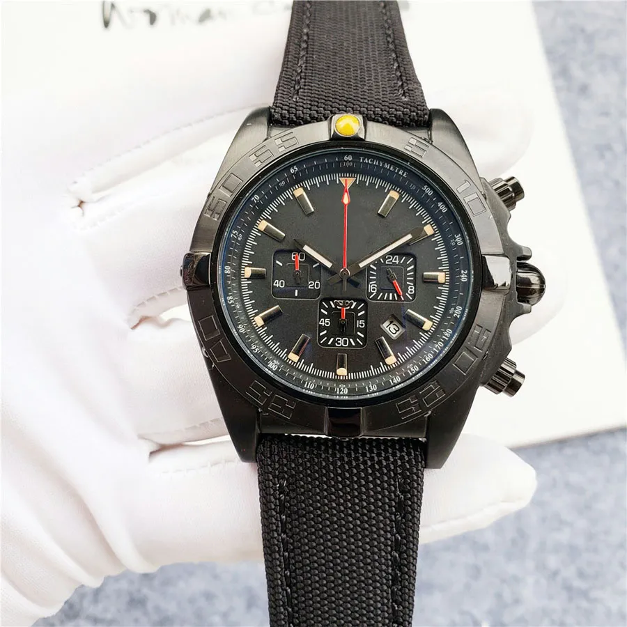 Marke Männer Armbanduhren Mode Luxus Hight Qualität Multifunktions Leinwand Band Quarz Wasserdichte AAA Uhr BR121