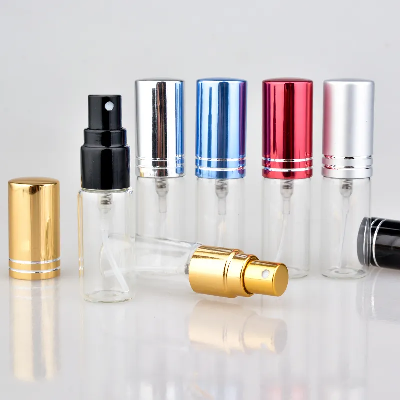 100 st/parti 5 ml bärbar tom kosmetisk fodral resesprayflaska parfym för presentprov mini flaskparfum makeup containrs 220711