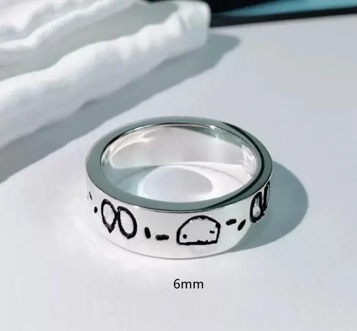 skull Street titanium steel Band ring fashion couple party wedding men and women jewelry punk rings gift with box313T