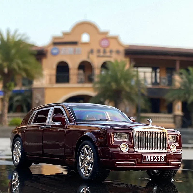 124 Rollsroyce Phantom Alloy Car Model Diecasts Toy Vehicles Metal Toy Car Model Sund Light Collection Kidsギフト28013549