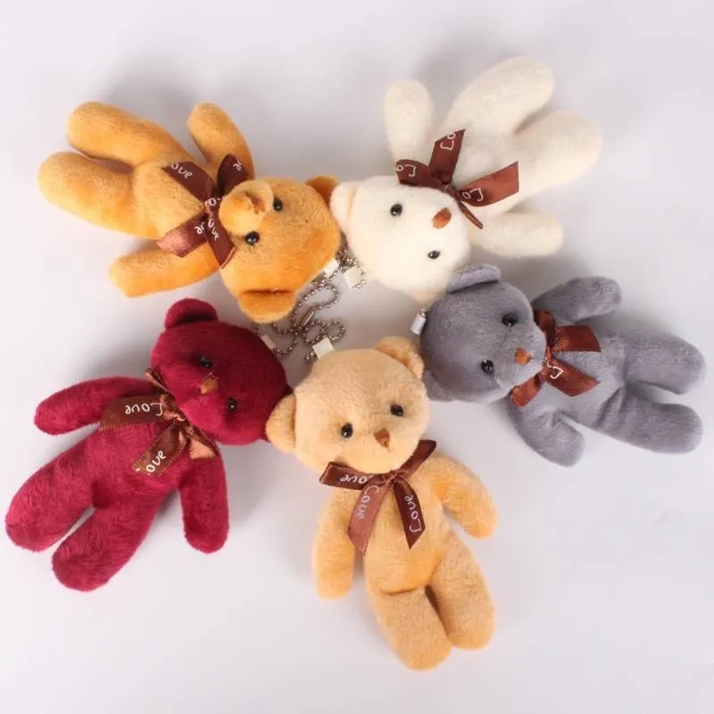 Lot Soft Stuffed Bear Plush Toys Mini Dolls Toy Small Gift for Party Wedding Keychain Bag Pendant Teddy Doll 220621