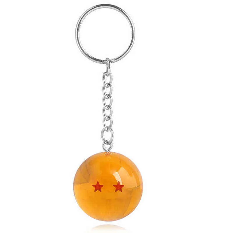 Mode 1-7 étoiles boules de résine pendentif porte-clés femmes hommes enfants porte-clés bijoux amis cadeau de noël G220421