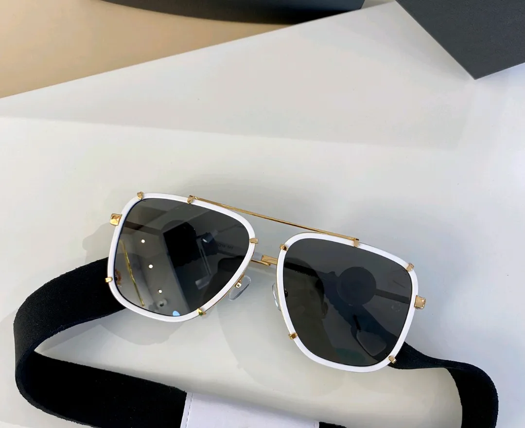 2233 óculos de sol piloto quadrado para homens ouro preto lente cinza escuro copos feminino copos Acessórios de moda Os óculos de sol UV400 óculos193p