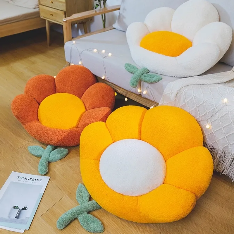 Poduszka w kształcie kwiatu Ins Cute Pillow Sypialnia Tatami Wykusz podłoga podłogi Pluszowe puszyste miękkie poduszki