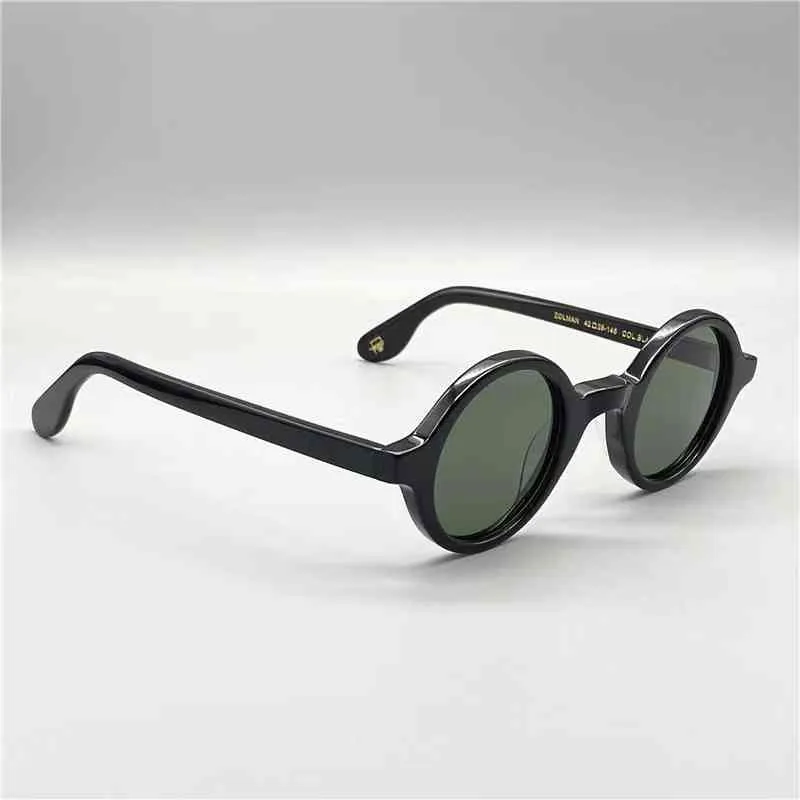 Винтажные круглые поляризованные солнцезащитные очки из ацетата для мужчин Gregory Peck, брендовый дизайн, прозрачные круглые солнцезащитные очки для женщин, солнцезащитные очки в стиле ретро ZOLMAN2302