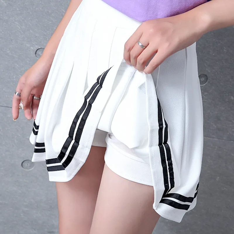 Y2K Summer Korean Fashion Short Women Swirt Slim Slim Elastic High-waiste.