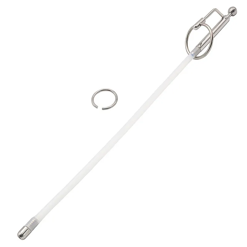 Stimulateur de dilatateur uréthal super long, bouchon de pénis en métal, cathéter doux, sons de chasteté, plug de coq, jouets sexuels pour hommes masturbateurs 220708