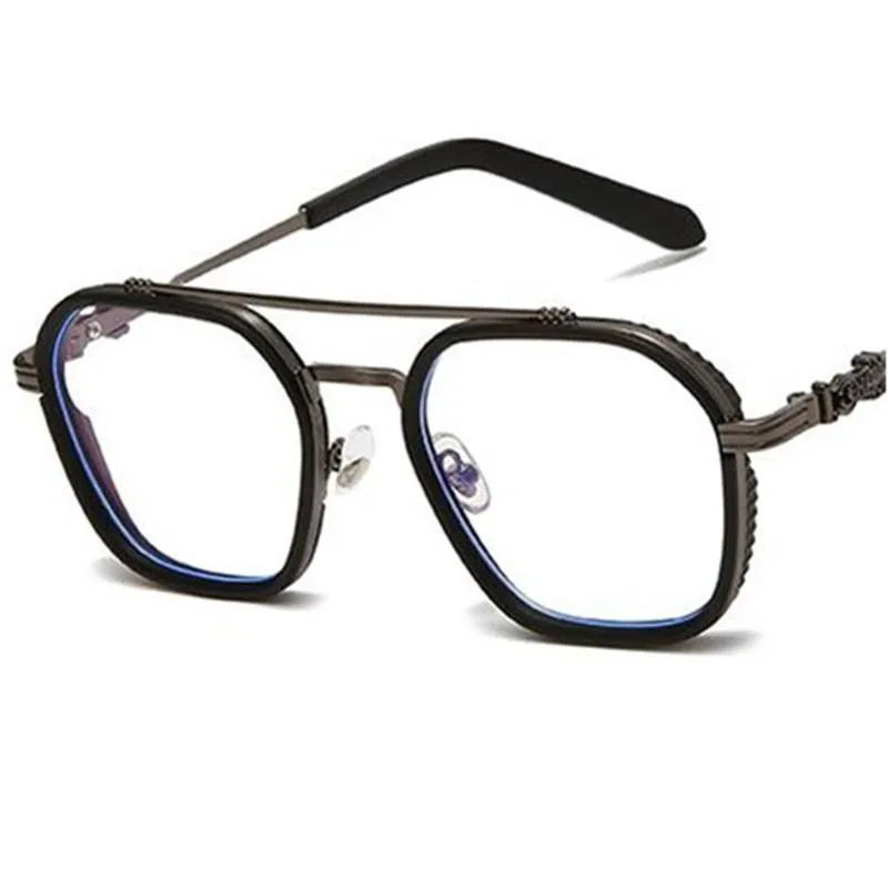Zonnebril Merk Designer Anti-Blauw Brillen Unisex Optische Bril Retro Bril Eenvoud Dubbele Beam Eyewear195z