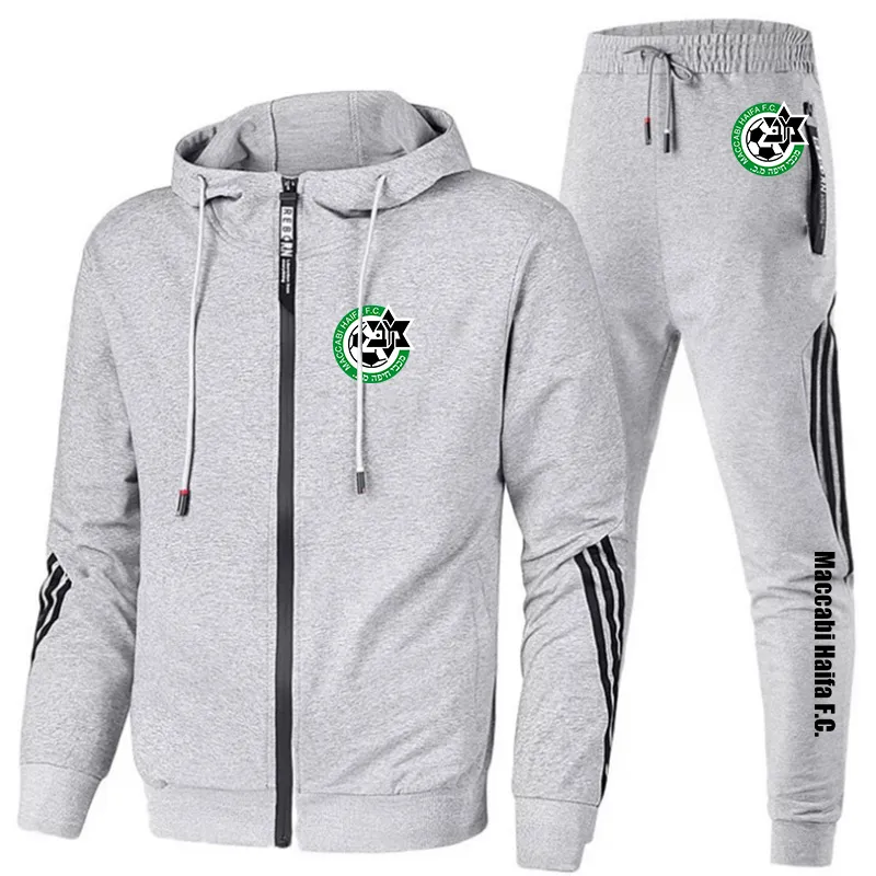 Men s Maccabi Haifa Set Hoodies Pants Set Harajuku Sport Suits Casual Sweatshirts Tracksuit Jogging Sportswear 220708