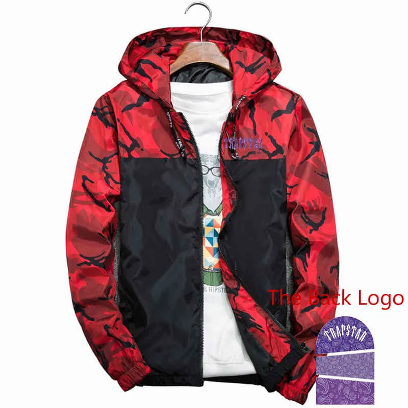 Trapstar Art of War Paisley 2022 nowa męska kurtka wiatrówka sport Sport Splating Coats Hiphop Camuflage Slim Fit Hoodies Ubranie