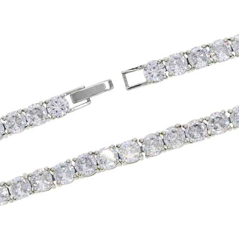 Femmes bracelets de cheville nouveau 5A CZ breloque en Zircon bracelet de cheville glacé Bling or Rose argent couleur Rose Cz 5mm chaîne de Tennis pour bijoux 2207041758454