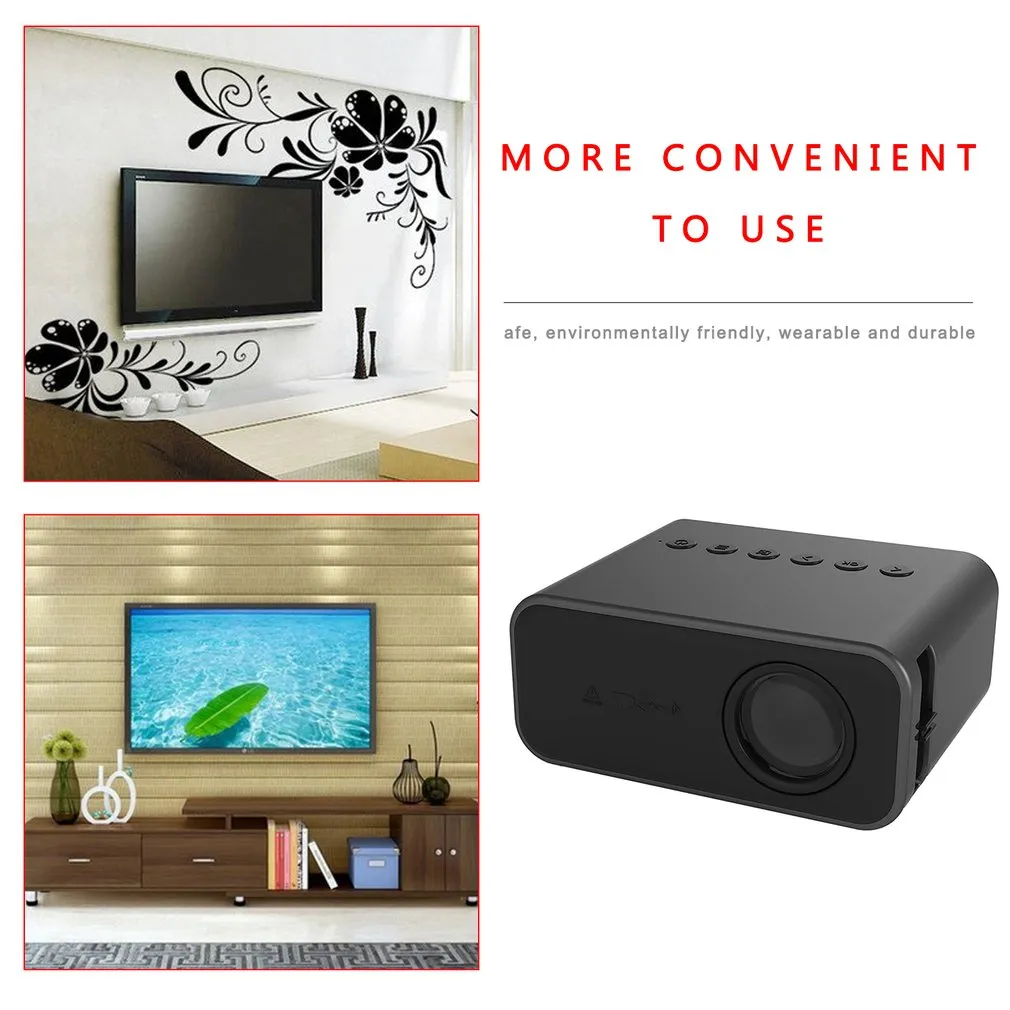 Projektor YT500 z przewodowym tym samym ekranem szybki obraz kina domowego wideo Beamer wbudowany głośnik przenośny odtwarzacz multimedialny
