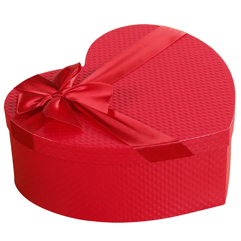 Florist Hat Boxes Red Heart Shaped Candy Set of 3 Gift Box Packaging for Gifts Christmas Flowers Living Vase 220427