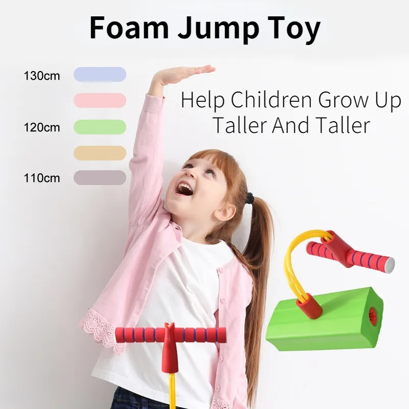 Kids Sports Games Toys Foam Pogo Stick Jumper Indoor Outdoor Fun Fitness Equipment Improve Bounce Sensory Toys for Boy Girl Gift 220621