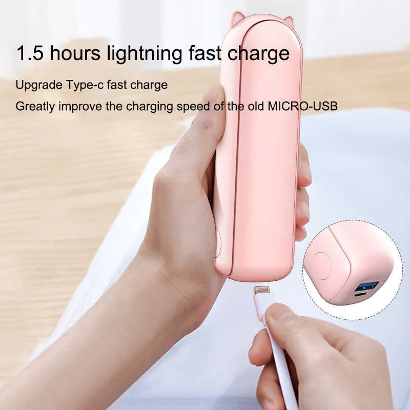 HA-Life Mini Fan Portable 1500mAh Enduring Silent Foldable Usb Rechargeable Fan With Power Bank And Flashlight Function3251