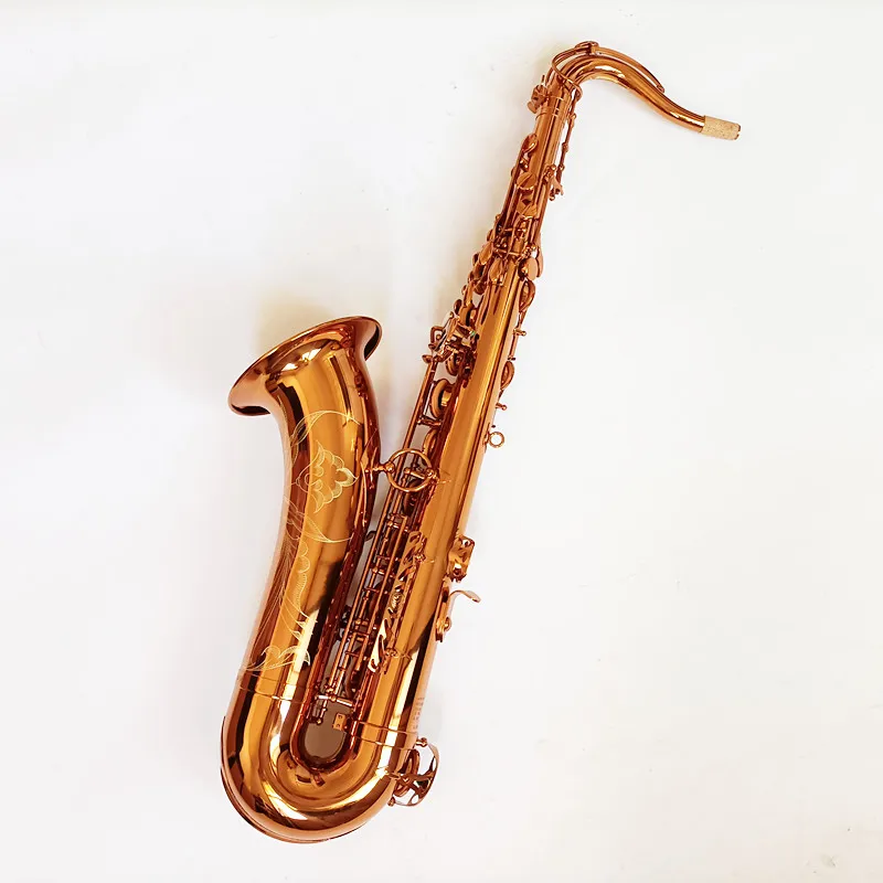 Classic Mark6 Tenor saxofone de alta qualidade Coffee Coffee Gold Woodwind Chaves de casca de concha saxofone com acessórios