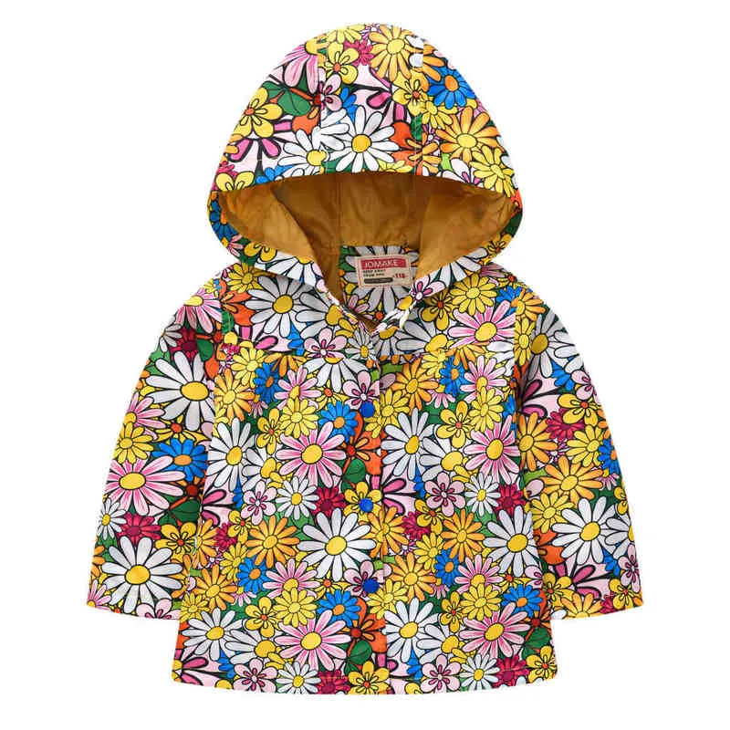 Printemps Hoodies Vestes De Pluie Pour Les Filles De Bande Dessinée Fleur Casual Enfants Sweat À Capuche Cadeau D'anniversaire Enfant En Bas Âge Enfants Vêtements J220718