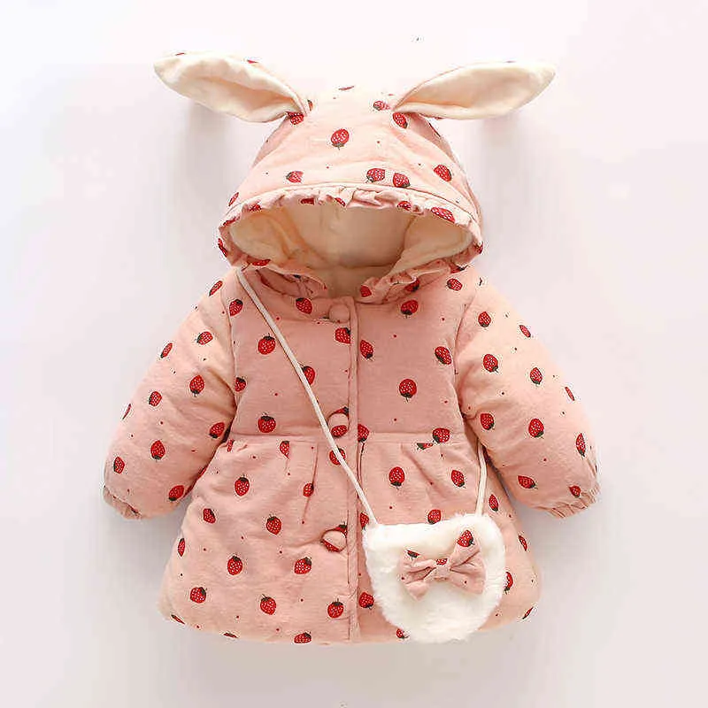 0-3 سنوات طفل فتاة فتاة لطيف أرنب أذن مغذ غطاء الطفل الخريف شتاء سميكة دافئة الطفل