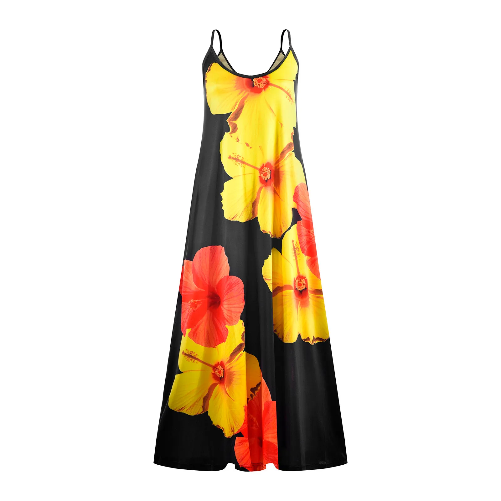 Women summer dress Casual Loose Pocket Dress Fashion Beach Style Sleeveless Temperamental vestido de mujer