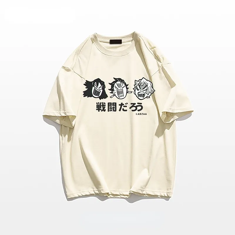 Japanische Anime Druck Frauen Herren Baumwolle Kurzarm T-shirt Männer Student Lose 2022 Frühling Sommer Paar Tops Weibliche T 0615